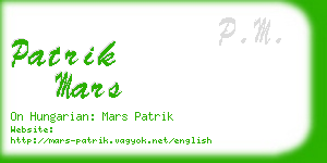 patrik mars business card